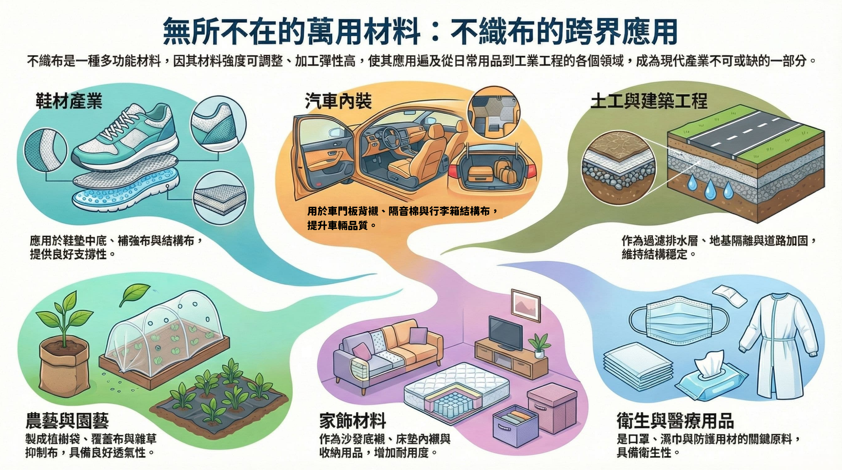 無所不在的萬用材料：不織布的跨界應用